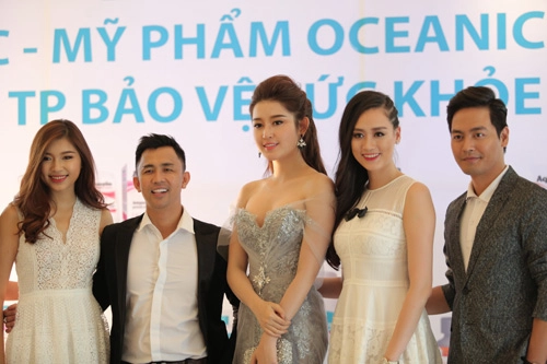 Huyền my - phan anh rạng rỡ trong buổi ra mắt bộ dược mỹ phẩm oceanic - 1