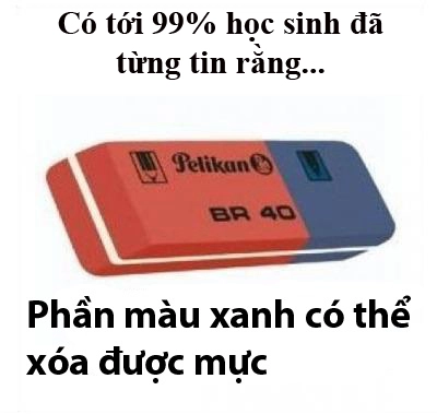 Sự thật phần màu xanh của cục tẩy không phải để tẩy vết mực - 1