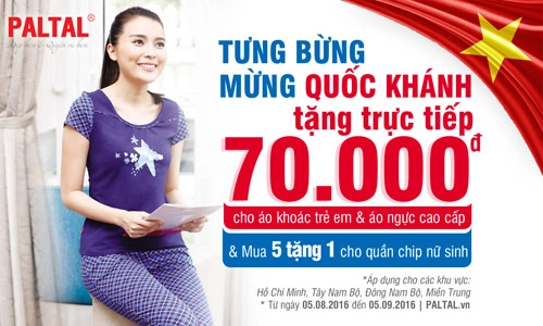 Thời trang paltal khuyến mãi mừng quốc khánh - 1