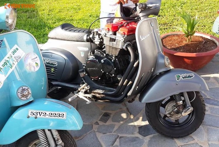 Piaggio vespa 50 s độ điên rồ với động cơ 750 phân khối của biker đồng nai - 1