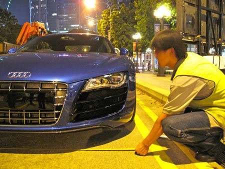  audi r8 v10 đầu tiên xuất hiện tại singapore - 2