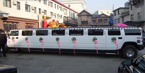  hummer siêu dài rước dâu ở trung quốc - 3