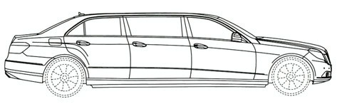  mercedes để lộ bản vẽ e-class limousine - 3