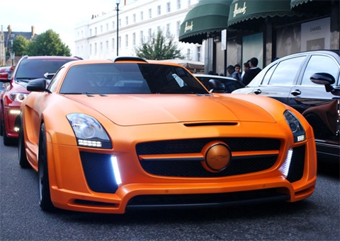  mercedes sls amg độ màu cam ấn tượng - 2