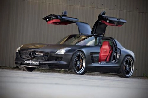  siêu xe mercedes sls amg độ toàn đen - 1