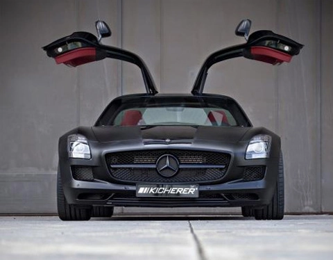  siêu xe mercedes sls amg độ toàn đen - 3