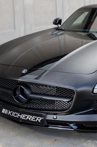  siêu xe mercedes sls amg độ toàn đen - 6