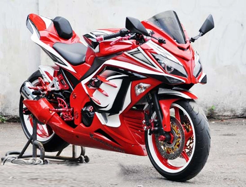  kawasaki ninja 250r độ lòe loẹt - 1