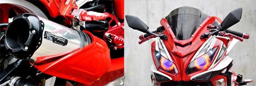  kawasaki ninja 250r độ lòe loẹt - 4