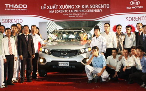  kia sorento lắp ráp tại việt nam xuất xưởng - 1