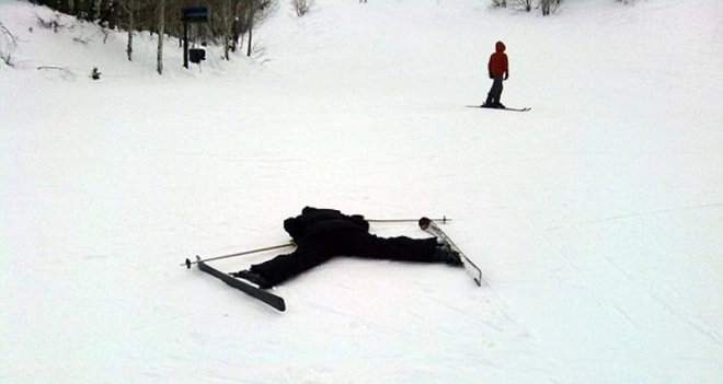 Những hình ảnh hài hước về du khách đi trượt tuyết - 3