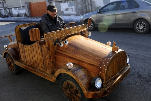  ôtô điện tự chế bằng gỗ - 1