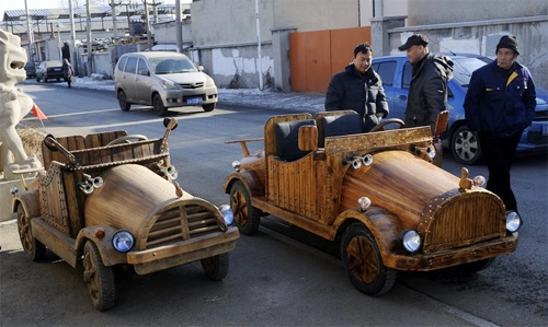  ôtô điện tự chế bằng gỗ - 7