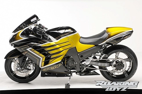  siêu môtô kawasaki zx-14r mạ vàng 24k - 2