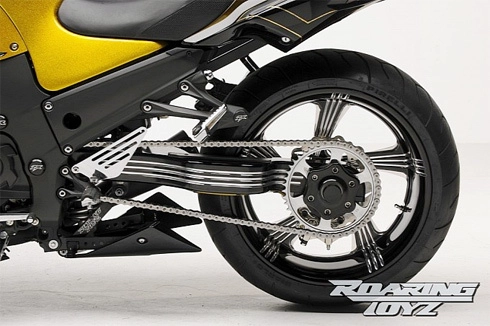  siêu môtô kawasaki zx-14r mạ vàng 24k - 4