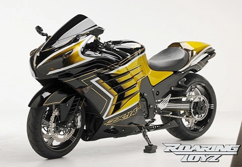  siêu môtô kawasaki zx-14r mạ vàng 24k - 10
