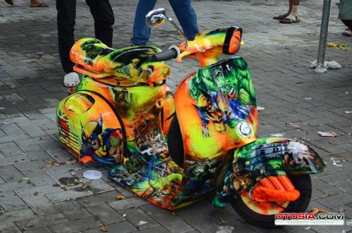  vespa hulk phong cách người khổng lồ xanh - 2