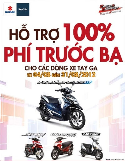  việt nam suzuki hỗ trợ 100 phí trước bạ - 1