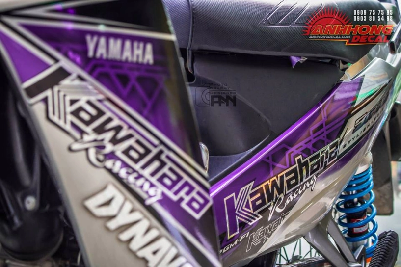 Yamaha sirius ấn tượng với gam màu tím nổi bật từ ánh hồng decal - 8