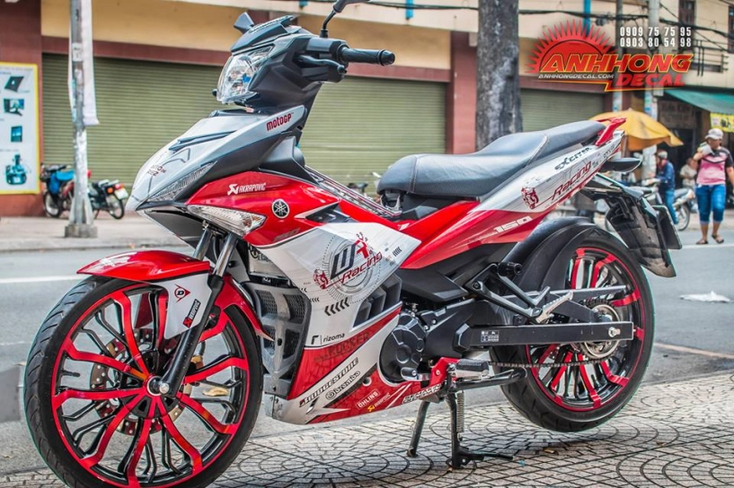 Hàng độc yamaha exciter 150 red racing từ ánh hồng decal - 4