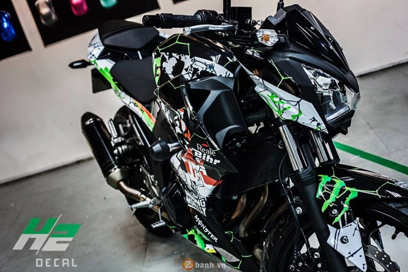 Kawasaki z300 trong màu áo dc monster energy - 2