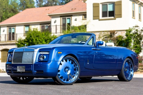  rolls-royce phantom độ toàn xanh - 1