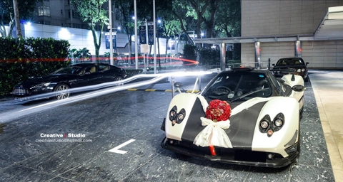  siêu xe 2 triệu đô zonda cinque làm xe hoa - 1