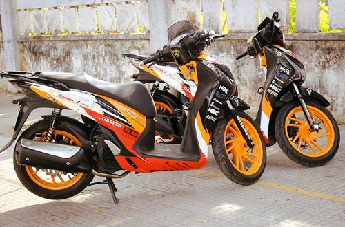  cặp đôi honda sh150 lên dàn áo repsol ở sài gòn - 8