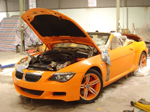  bmw m6 mui trần màu cam - 3