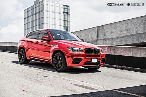  bmw x6 m độ crôm đỏ chói - 2