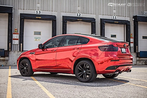  bmw x6 m độ crôm đỏ chói - 3