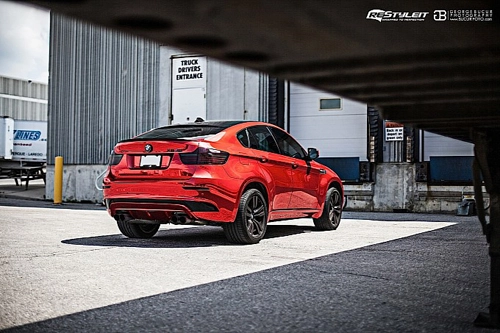  bmw x6 m độ crôm đỏ chói - 4