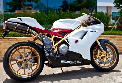  ducati 848 evo mạ vàng độc nhất việt nam - 1