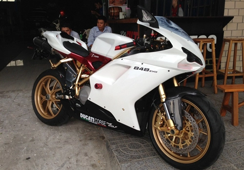  ducati 848 evo mạ vàng độc nhất việt nam - 3