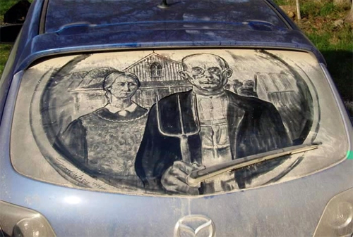  ôtô phủ bụi thành tác phẩm nghệ thuật - 7
