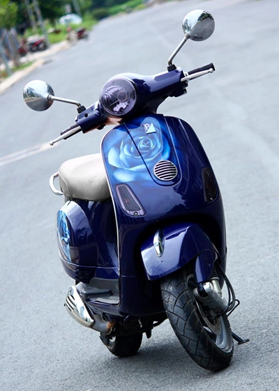  vespa hoa hồng xanh kiêu kỳ tại sài gòn - 5