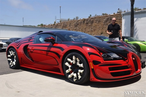  veyron grand sport vitesse lor rouge ở san diego - 4