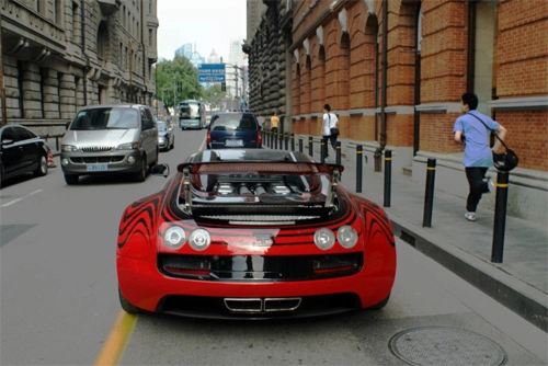  veyron grand sport vitesse lor rouge ở thượng hải - 3