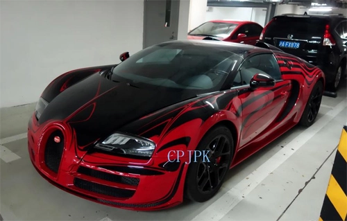  veyron grand sport vitesse lor rouge ở thượng hải - 4