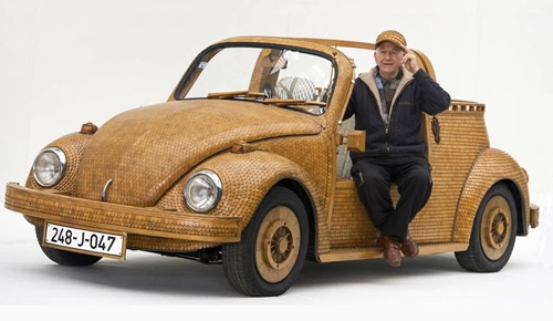  volkswagen beetle bọc gỗ - 2