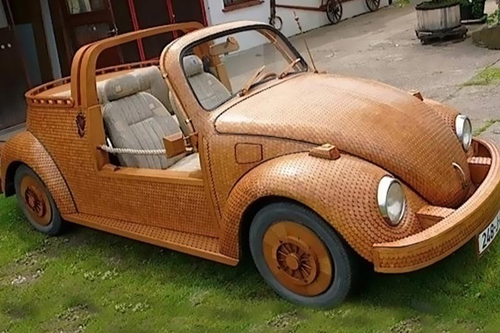  volkswagen beetle bọc gỗ - 3