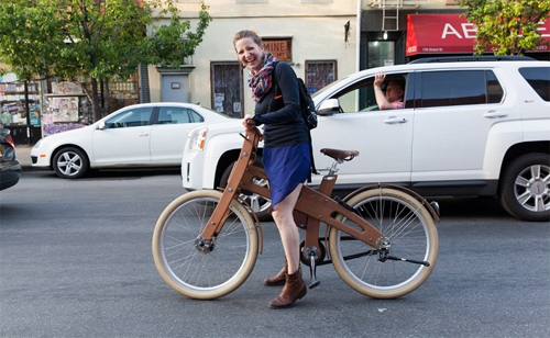  xe đạp điện bằng gỗ sồi - 2