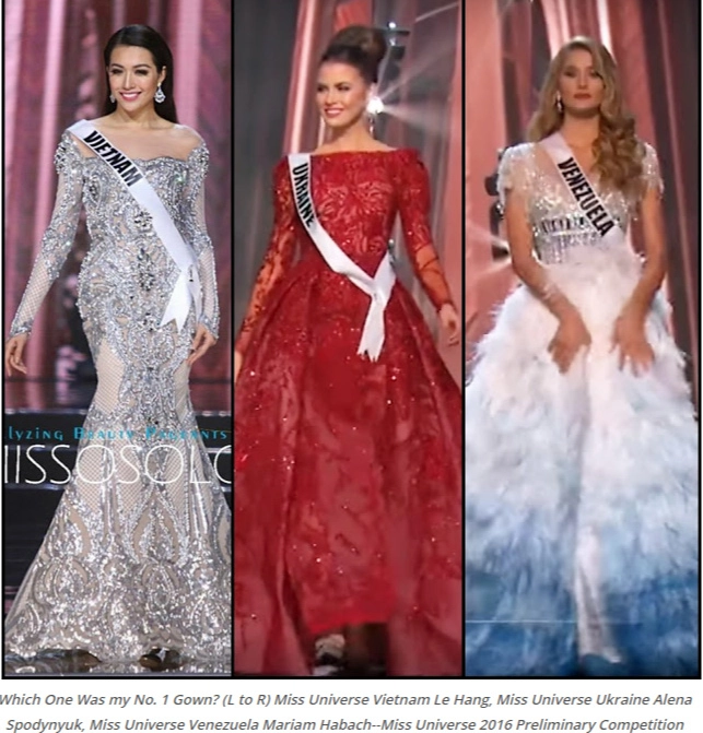 Váy dạ hội đẹp xuất sắc tin vui lại đến với lệ hằng tại miss universe 2016 - 3