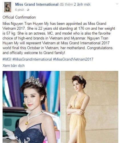 Á hậu huyền my đại diện việt nam tham gia miss grand international 2017 - 1