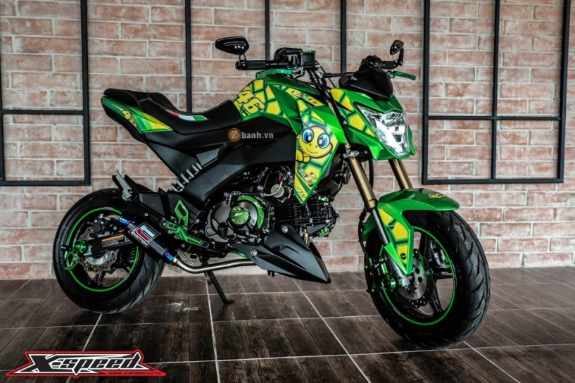 Kawasaki z125 đầy cá tính trong bộ cánh chú rùa - 1