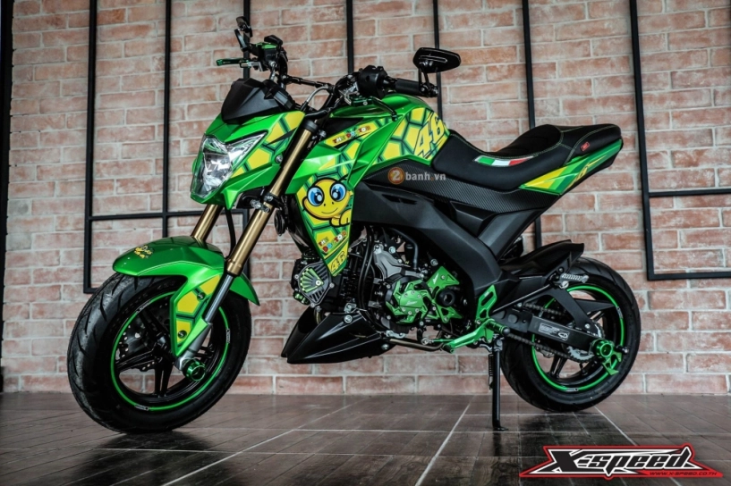 Kawasaki z125 đầy cá tính trong bộ cánh chú rùa - 4