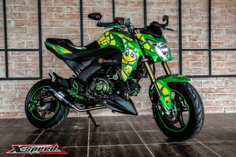 Kawasaki z125 đầy cá tính trong bộ cánh chú rùa - 5