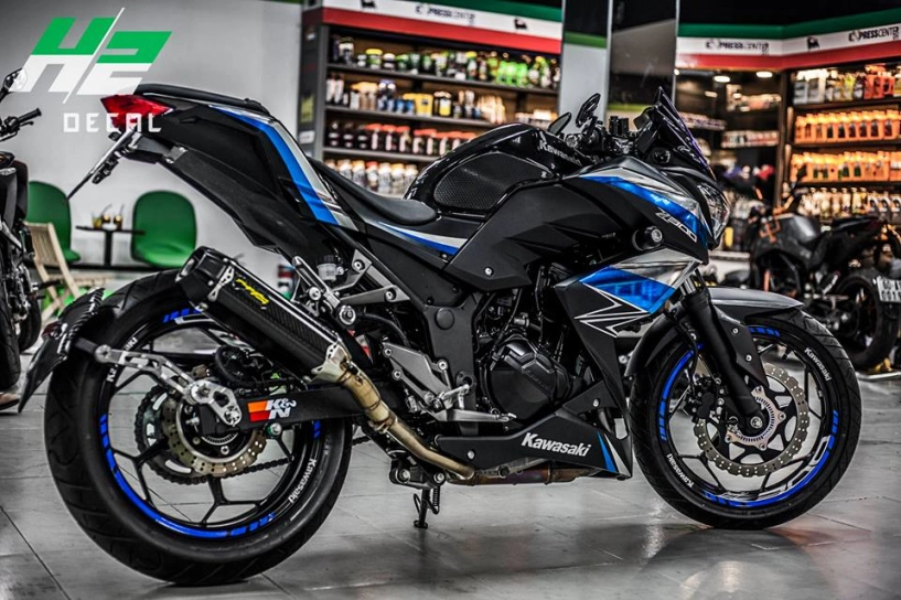 Kawasaki z300 thoát xác đầy phong độ với phiên bản blue man - 4