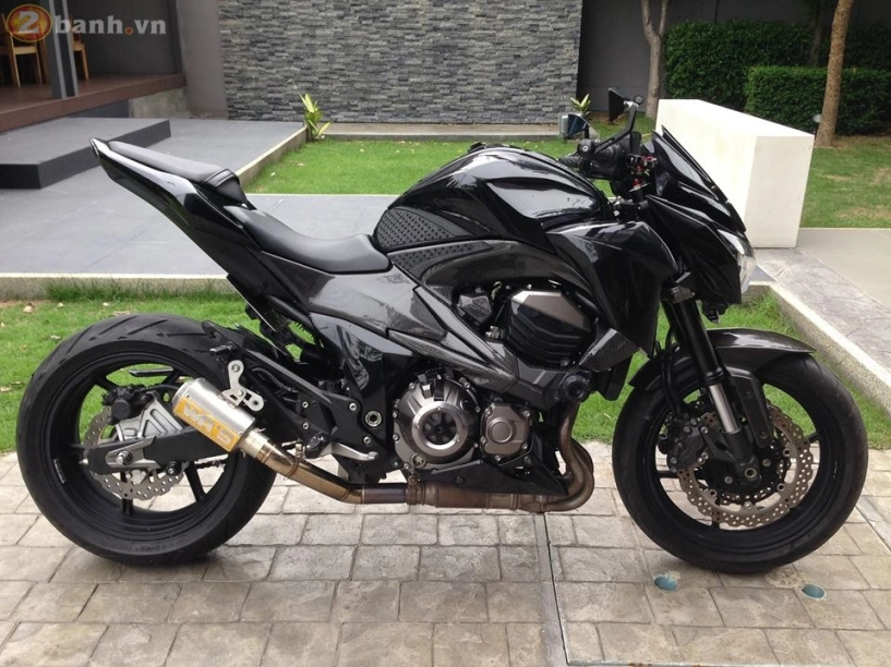 Kawasaki z800 sắc lẹm trong bộ cánh tối màu - 3