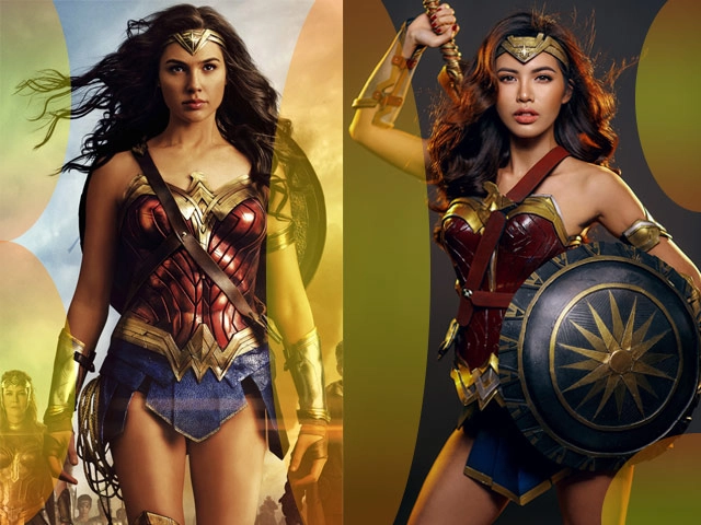 Minh tú cosplay nữ thần wonder woman siêu gợi cảm ngày halloween - 1